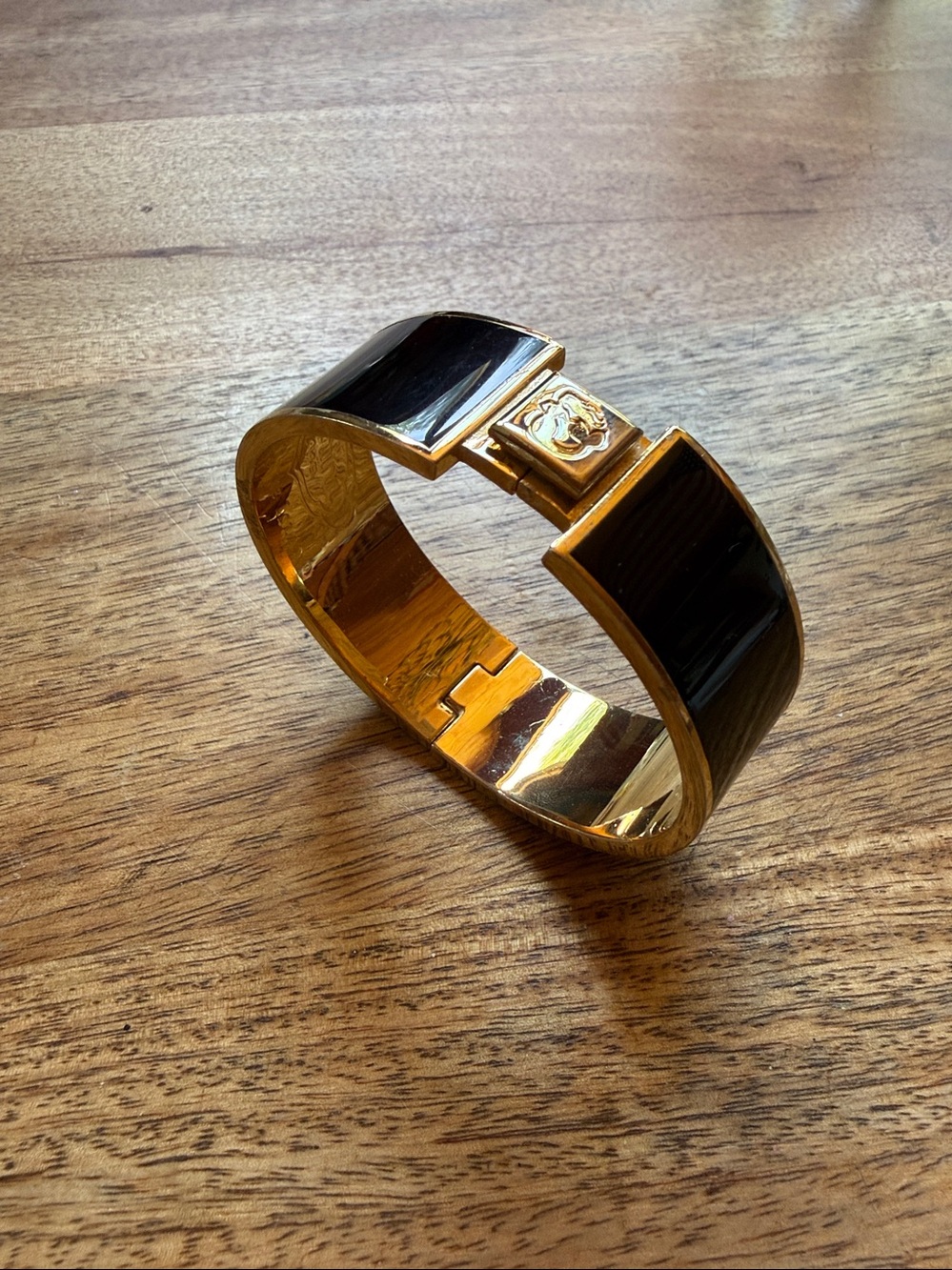 Black Enamel Gold  Bangle by Spartina 449